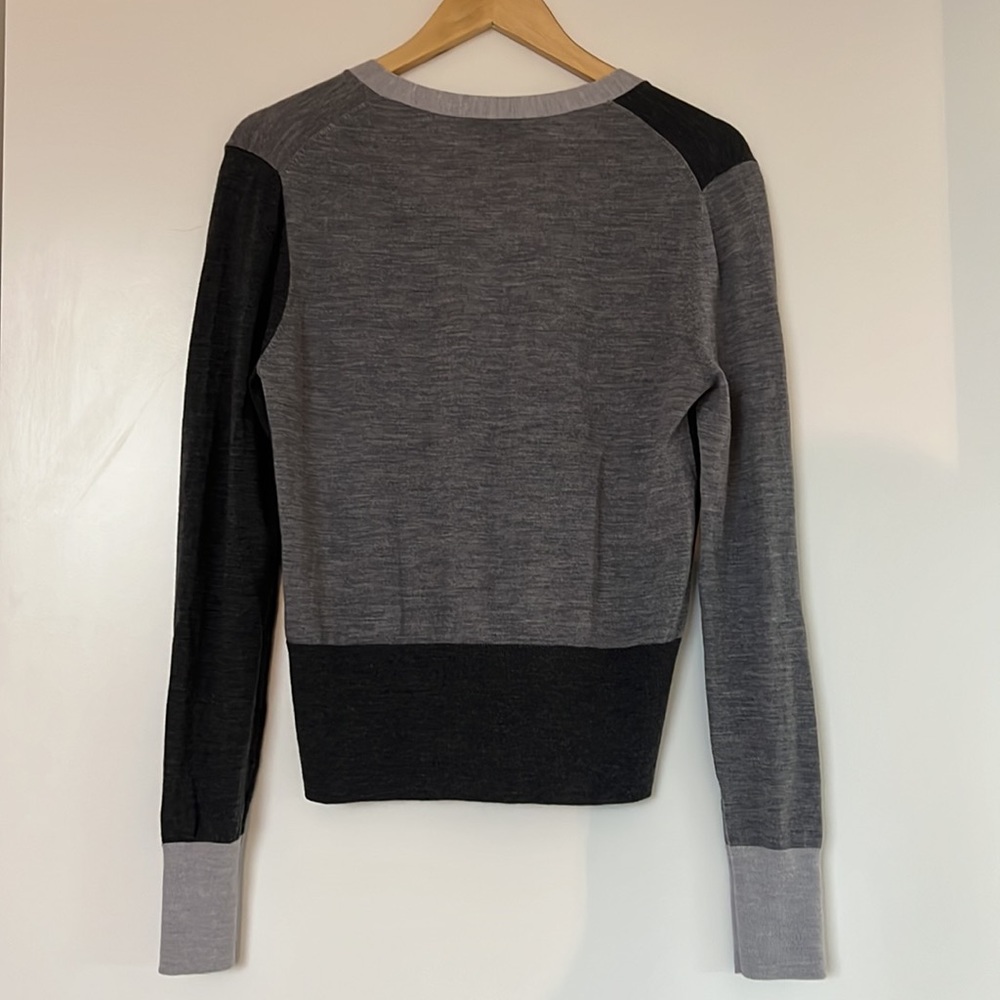 G/FORE Colour Blocked Gray Cardigan Wool Golf Sweater Medium - Picture 4 of 4